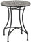 Outsunny 60 cm Mosaic Garden Table, Small Round Outdoor Side Table with Ceramic Top, Plant Stand for Patio, Balcony, Grey and Green
