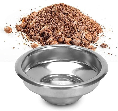 CYTGOUPER Filtro de café portafiltro de 58 mm, Portafiltro de espresso profesional Máquina de café semiautomática Filtro de mango sin fondo para portafiltro de máquina de café (Porción individual)