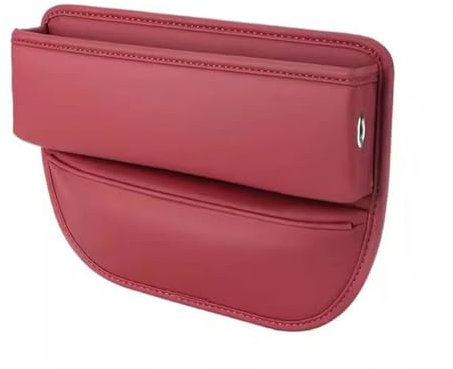 Auto Seat Gap Organisateur avec Porte-gobelet pour Audi TT R8 S3 S4 S5 S6 S7 S8 SQ2 SQ5 SQ7 SQ8, Boîte de Rangement pour Siège Écart de Voiture Car Cup Holder Gap Bag,A-Red
