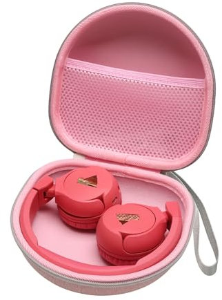 XANAD Tasche für JBL Jr 310bt/ 320bt/ POGS/KVIDIO/iClever/JoySpark/Uliptz/Rebocico/EarFun/TuneFlux/DOQAUS/Lorelei/Nabevi/OneOdio/soundcore Q11i/ Seenda Bluetooth Kinder Kopfhörer (Rosa)