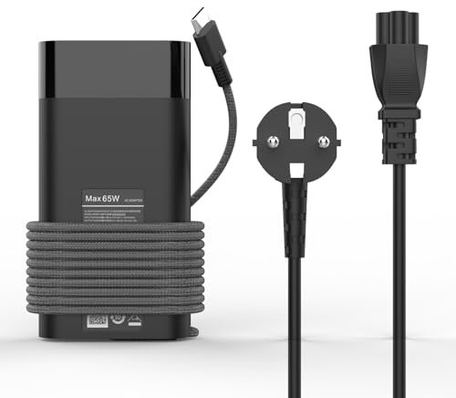 65W USB-C Ladekabel Ladegerät Kompatibel mit HP Elitebook 840 845 830 850 835 660 665 G11 G10 G9 G5 G6 G7 G8 Elitebook x360 1030 1040 G3 G4, Spectre X360/Chromebook/ProBook Laptop Netzteil