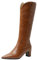 Stivali da Donna a Metà Polpaccio con Tacco Largo Tacco Alto Stivali Appuntito Zip Stivali da Vestito, U48084Iw Marrone Numero 39 EU/40Cn