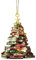 Weihnachtsbaum-Form, Bücherregal-Anhänger, Bücher gestapelt, Ornament, Buchliebhaber für sie, Ornament, Baum, Geschenk, Ornament, Acryl-Baum
