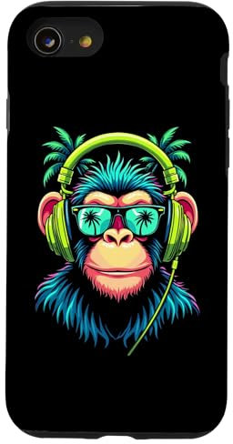 Custodia per iPhone SE (2020) / 7 / 8 Cuffie a scimmia