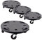4X Transportroller Rollbrett Transportrollen Rollbrett Werkstatt Pflanzen Rollbretter Transport Möbelrollen flach Pflanzenroller rund Transporthilfe mit Rollen 40
