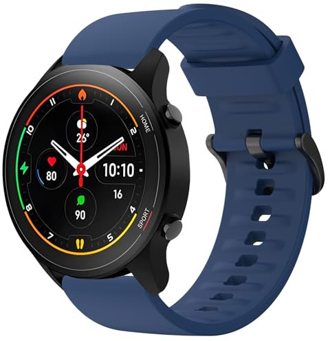 YLK Cinturino per Xiaomi Mi Watch/Xiaomi Watch S1/ Watch S1 Active/Watch S3/ Watch 2 per Uomo e Donna, 22mm Cinturino in Silicone per Xiaomi Mi Watch Color Sport (Blu scuro)