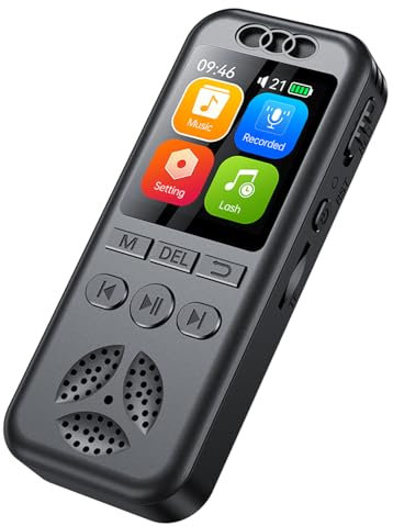 64GB Digital Voice Recorder Voice Activated Audio Recording Noise Reduction with Playback MP3 Music Player 280hrs Recording Files Device Support Password for Lectures Meetings Class Interview
