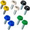 x10 Oversized Number Plate Screws With Caps, License Plate Screw Cap Car License Plate Fixing Devices (2 of Each Colour)