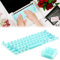 Keyboard Film for Nail Art Tippy Type Keyboard Cover Long Nails Full-Size Silicone Computer Keyboard Covers Anti-Dust Typing Assistant Mat for Office Home Compatible Mint Green