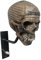 Motorrad-Helm-Totenkopf-Halter, Wandhalterung, Helm-Aufbewahrungsregal, Kunstharz, Handwerk, Totenkopf-Helmständer für Mäntel, Mützen, Baseballs und Rugby-Helme