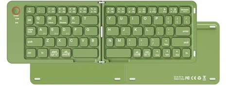 Cuifati Faltbare Bluetooth-Tastatur 67 Tasten, Wiederaufladbare Magnetische Schlanke Tragbare Kabellose Tastatur für Telefon Tablet Laptop, Ultraleicht 7,3 mm Scherenschalter-Tas