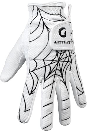 AIGEVTURE Golf Gloves Kids Junior Toddlers Left Hand Children's Premium Youth Golf Gloves Boys Girls White M Left Hand