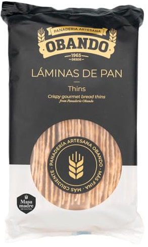 Laminas De Pan Con Masa Madre | Obando Panaderia Artesana de Utrera, Sevilla - Seleccion Gourmet Bolsa 150 Gr - Panes, Crespillos y Regañas