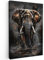 MuchoWow© Leinwandbild 60x90 cm Dekoration Wohnzimmer Bilder Pictures Wall Decoration Living Room Wohnungs Deko Moderne Bild Elefant - Aquarell - Wildtiere - Luxus
