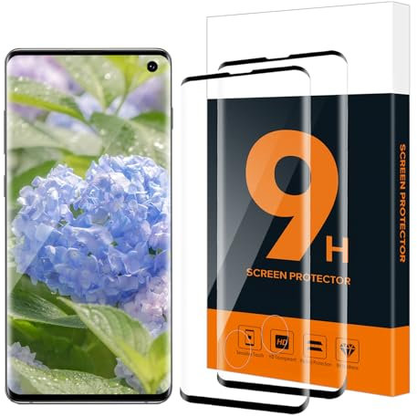 Cable Leader 2 Stück Schutzfolie für Panzerglas für Samsung Galaxy S10, 3D mit Schwarzem Rand Galaxy S10 Schutzglas Folie, Kratzfest Anti-Bläschen Ultraklarem Displayschutzfolie für Samsung S10
