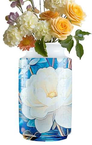 Pot de puzzle 3D - Pot de fleurs créatif à construire, pièces faciles à assembler | pot décoratif puzzle manuel pour fleurs sèches, pot jouet intelligent, décoration interactive de table