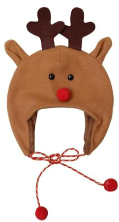 SYJYM Weihnachtsmütze Weihnachtsbaumschmuck Erwachsene Kinder Gebürstetes Tuch Lange Seil Cartoon Schneemann Elch Hut