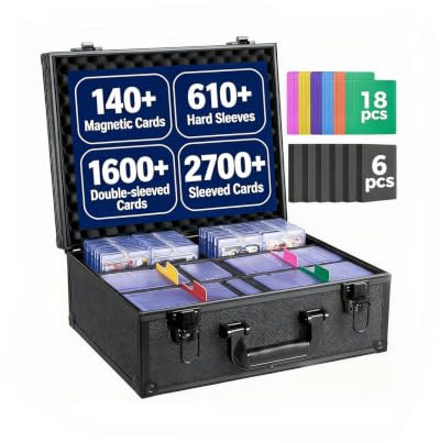 Trading Card Storage Box for 3 x 4 Top Loaders 610+, Sports Cards Case