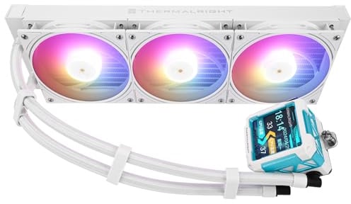 Thermalright TR FW PRO 360 ARGB - Enfriador de agua para CPU con ventilador PWM, 2000 rpm, pantalla LCD IPS con resolución de 320 x 320, para AM5/LGA 1851/1700, pantalla de 2,73 pulgadas