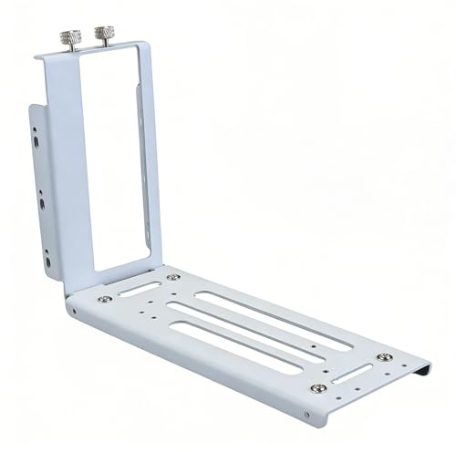 Gutol Supporto verticale GPU in metallo, supporto per schede grafiche nel case del PC (bianco)