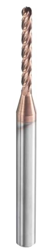 QUARKZMAN fresado De Punta Esférica 4 Dientes Diámetro 1/8 Vástago 1/4 Carburo De Tungsteno Sin Recubrimiento Espiral Fresas CNC 1 Longitud De Corte Punta Esférica Simple