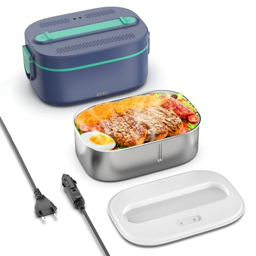 NEOCLEAN Gamelle Chauffante 100 W, Lunch Box 1,5 L 12V 24V 220V -A