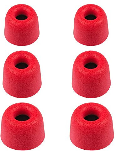 Xcessor FX4.0 (S/M/L) 3 Paar Memory Foam In Ear Kopfhörer Ohrpolster Größe S/M/L - Ersatz Schaum Tips für alle gängigen In-Ears Ohrstöpsel. Rot