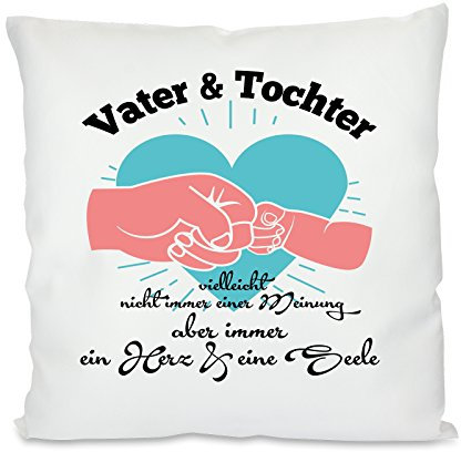 Kissen mit Motiv Modell: Ein Herz und eine Seele - Vater-Tochter