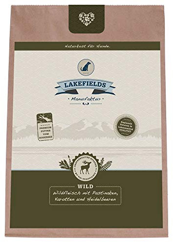 Lakefields Classic Hundefutter trocken | Wild 60% | 4 x 2,5kg | Getreidefreies Trockenfutter für ausgewachsene Hunde | Zutaten in Lebensmittelqualität | Kartoffel, Karotte & Birne | Schonend gebacken