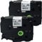 NEOUZA 2PK Compatible for Brother P-Touch Laminated TZe TZ Fx251 Label Tape 24mm x 8m (Flexible ID Cable Wire Black on White)