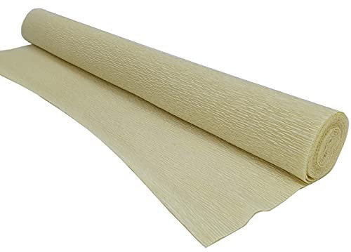 5 Rollen Floristen Krepppapier Bastelpapier je 250cm in tollen Farben (CREME)
