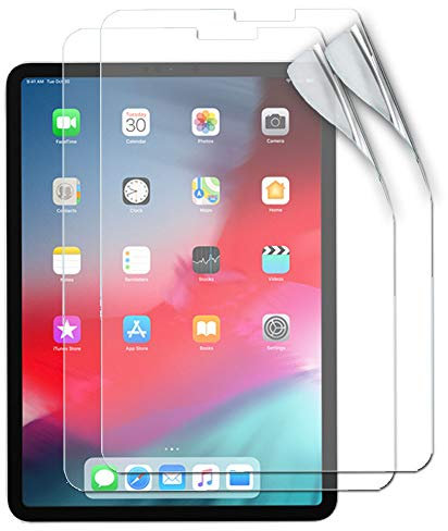 TECHGEAR [2 Stück Displayschutz für iPad Pro 11 (2020/2018) - Ultra Klare Schutzfolie für iPad Pro 11 2020, 2018 [Face ID kompatibel] mit Reinigungstuch + Applikationskarte [1. 2. Generation]