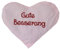 Herzkissen mit Spruch für Babys Wärmekissen mit Rapssamen Rapskissen mit Spruch Körnerkissen Personalisiertes Kissen zum wärmen, Größe: ca. 15x17cm, Spruch: Gute Besserung (Rosa Gute Besserung)