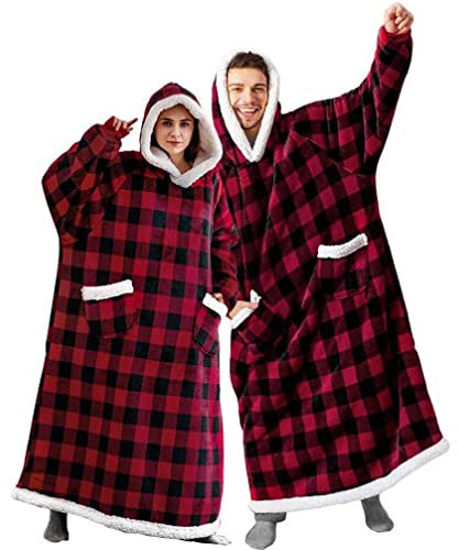 CASKIE Extra Lang Große Hoodie Sweatshirt XXXL, Original Decke Pullover, Super weiche gemütliche warme komfortable Kapuze Robe, Geeignet Kapuzenpullover für Damen, Herren und Jugendliche