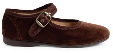 Pisamonas Scarpe Bambina Velluto Fibbia Misurare 36 Colore Marrone