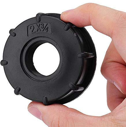 Raccord PVC S60x6 Taraudé 60 mm 11/2 3/4 Bouchon Femelle, Plastique IBC Eau Réservoir Couvercle Adaptateur pour Cube IBC 1000 litres