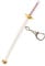 PiPi&W One Piece Schlüsselanhänger, Roronoa Zoro Katana Schlüsselanhänger, Anime Liebhaber Geschenk mit Samurai Messerständer (Weiß)
