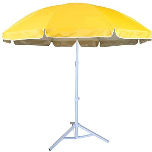 RAINPOPSON Parasol d'extérieur avec support pour parasol d'extérieur de grande taille imperméable en tissu super doux pour extérieur, 106,7 cm/2,1 m (2,1 m/106,7 cm), Jaune, L