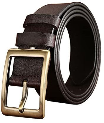 QOXEFPJZ Herren gürtel Männer Gürtel Leder Pin Schnalle Bändchen Luxus Designer Marke Schwarz Ledergürtel (Color : A, Size : 115)