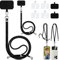Aulese 2 Stück Handykette Universal, Unisex Einstellbares Handyband zum Umhängen, Handyschnur Schlüsselband mit 6 Pad Kompatibel mit Alle Smartphone, Handyhülle Kette Lanyard (Schwarz+Schwarz)