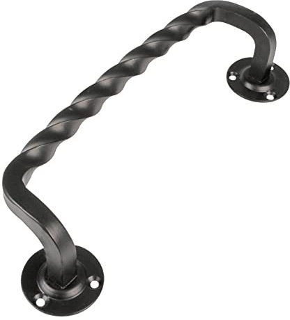 Gedotec Torgriff Vollmetall | 1 Stück Falttüren-griffe Möbel | Länge: 253 mm | DACHSTEIN | Möbelgriffe Schwarz matt Optik - klassisches Design | Stossgriff Schubladengriffe Küchengriffe Türgriffe