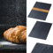 Cepewa Schieferplatte 2er Set Naturstein | Schiefer 45x30cm schwarz | Tischuntersetzer Steinplatte Servierplatte (1 x 2er Set Schieferplatte 45x30cm)