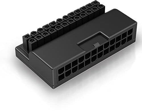 ATX 24-Pin 90-Grad-Adapter, 24-Pin-Buchse auf 24-Pin-Stecker, Rechtwinkliger Adapter für Desktop-PC-ATX-Motherboard