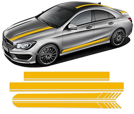 4 Stück Edition One AMG Motorhaube Dach Heck Aufkleber Seitenstreifen Aufkleber, für Mercedes Benz A CLA Klasse W176 W177 C117 C118 W117 W118 X117