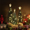 DRERIO 3 Stück Tisch Weihnachtsbaum mit Lichtern, Mini Weihnachtsbaum mit LED Lichterketten, Tannenbaum Künstlich Kleine Weihnachtsbaum Deko, Weihnachtsbaum für Tisch mit Beleuchtung, Deko (20cm)
