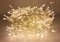 Catena luminosa natalizia a led da interno e da esterno luci per albero di natale IP44 15 metri 300 led (300 led - trasparente - luce calda)