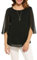Timuspo Damen Festliche Bluse Oberteile Elegant Rundhals Casual Tunika Einfarbig Lose Hemdbluse Schwarze, L