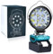 Edtran Lampe de travail rechargeable pour Makita18 V/28 W, 2800 lm, fonctionnement à batterie de type C (batterie non incluse), charge USB, projecteur LED portable, sans fil, pour chantier