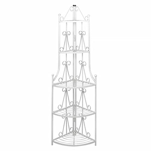Gecheer Pflanzentreppe Blumenregal Standregal Eckregal Weiß