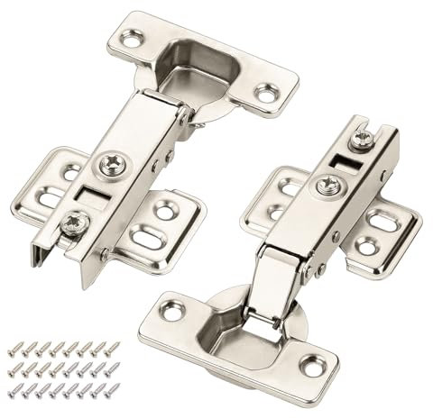 Anstore 110 Grado Bisagras Puertas Cocina, Bisagra Automática de Cierre Suave (2 unidades, 24 tornillos), Bisagras Abatibles Adecuado Para Puertas de Armarios y Cocinas